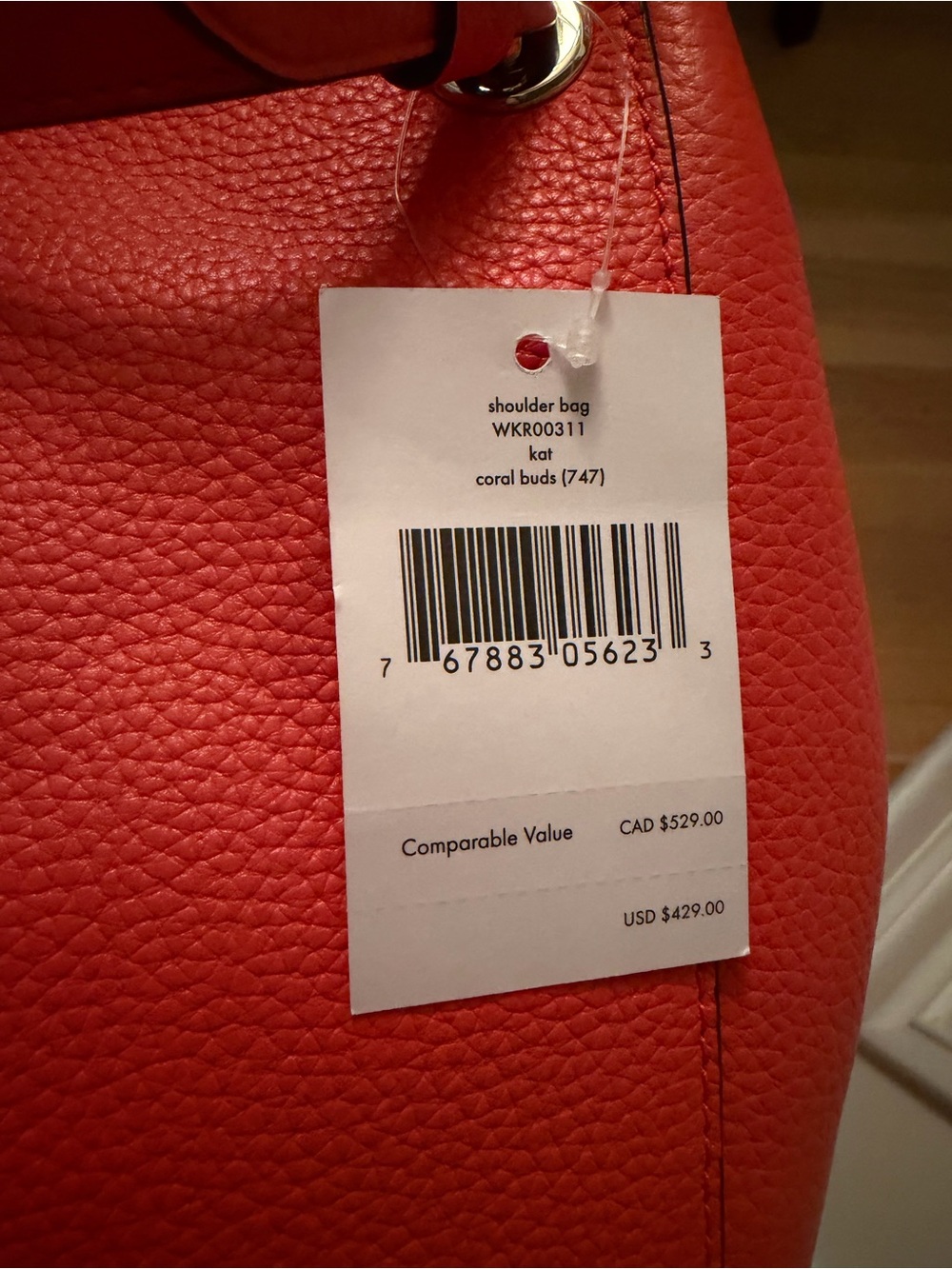NWT (Retired) Kate Spade Kat Coral Buds Shoulder Bag - Picture 4 of 10